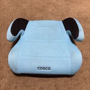 Cosco Booster Topside Backless Car Seat - Turquoise Blue Removable‎ Cover
